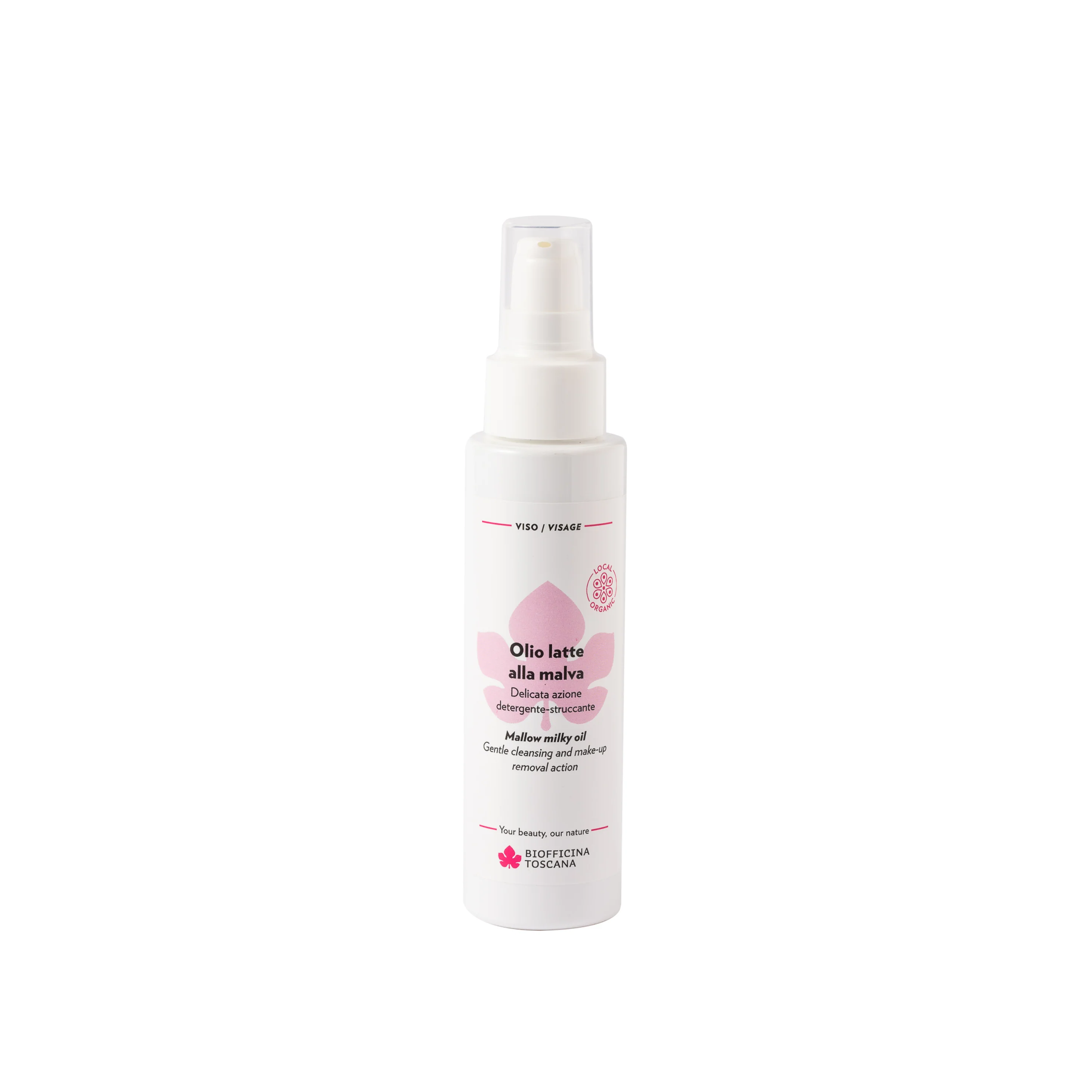 Lenitiva Olio latte alla malva - Olio detergente viso, Latte detergente viso