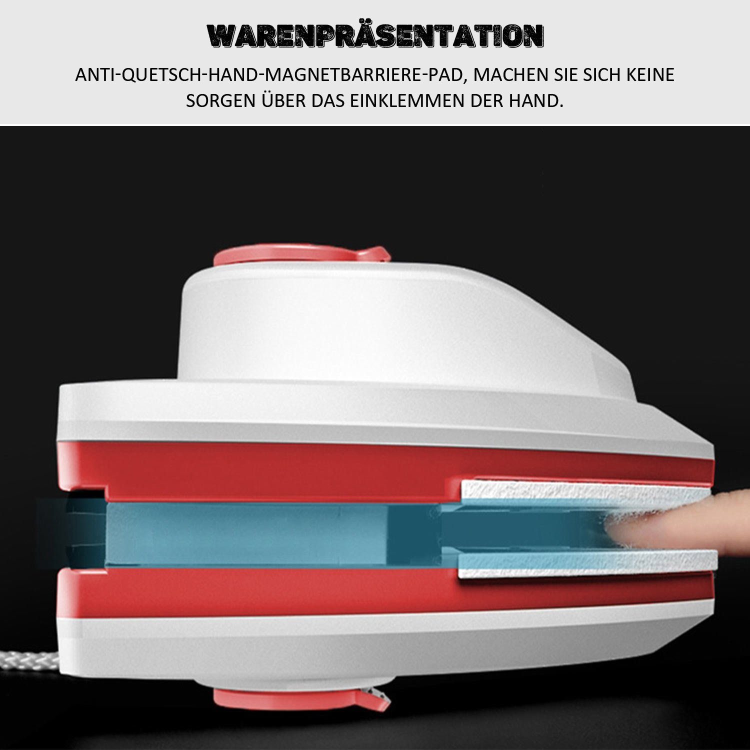 TOPMELON Fensterreiniger Fensterputzer Doppelseitiger Magnetglasfensterpinsel