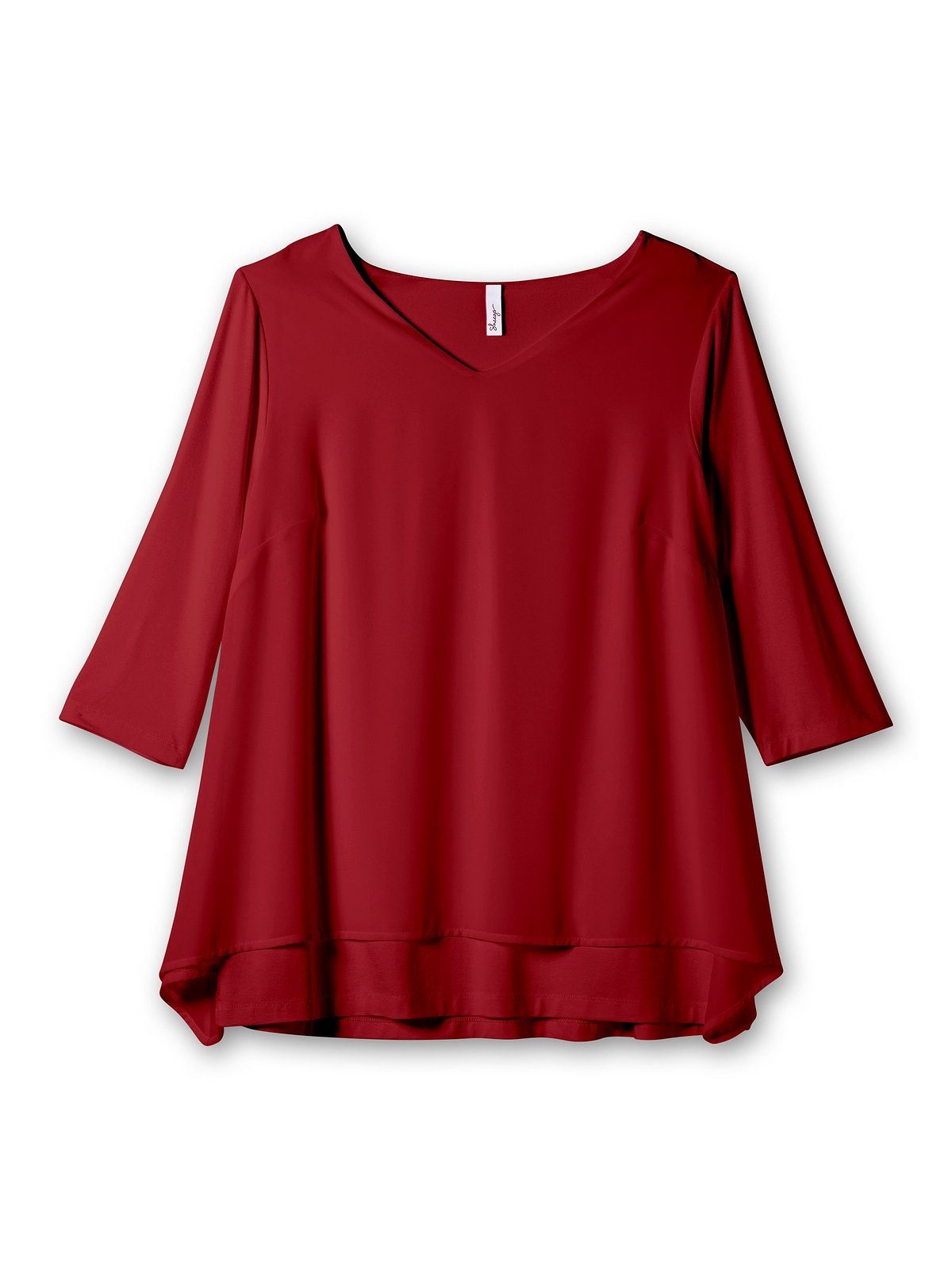 Sheego 3/4-Arm-Shirt Große Größen mit Chiffon-Oberteil