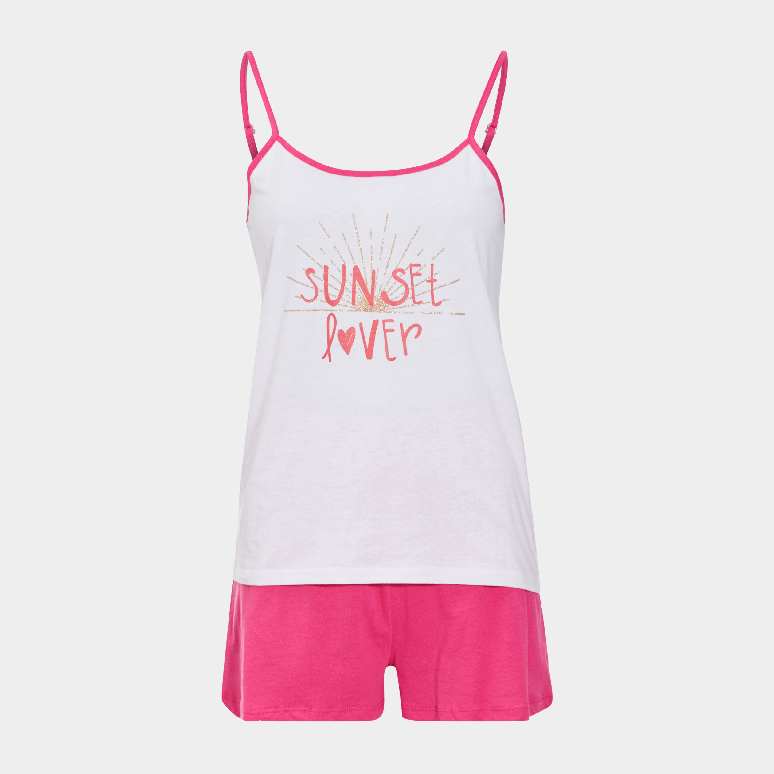 Ensemble pyjama 2 pièces débardeur rose fushia femme | La Halle