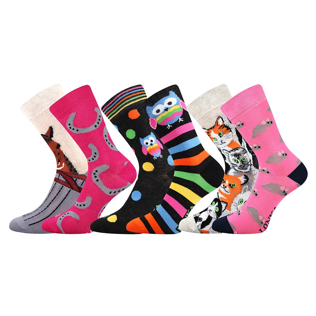 Lonka Doblik Mix Mädchen Socken, 3 Paare