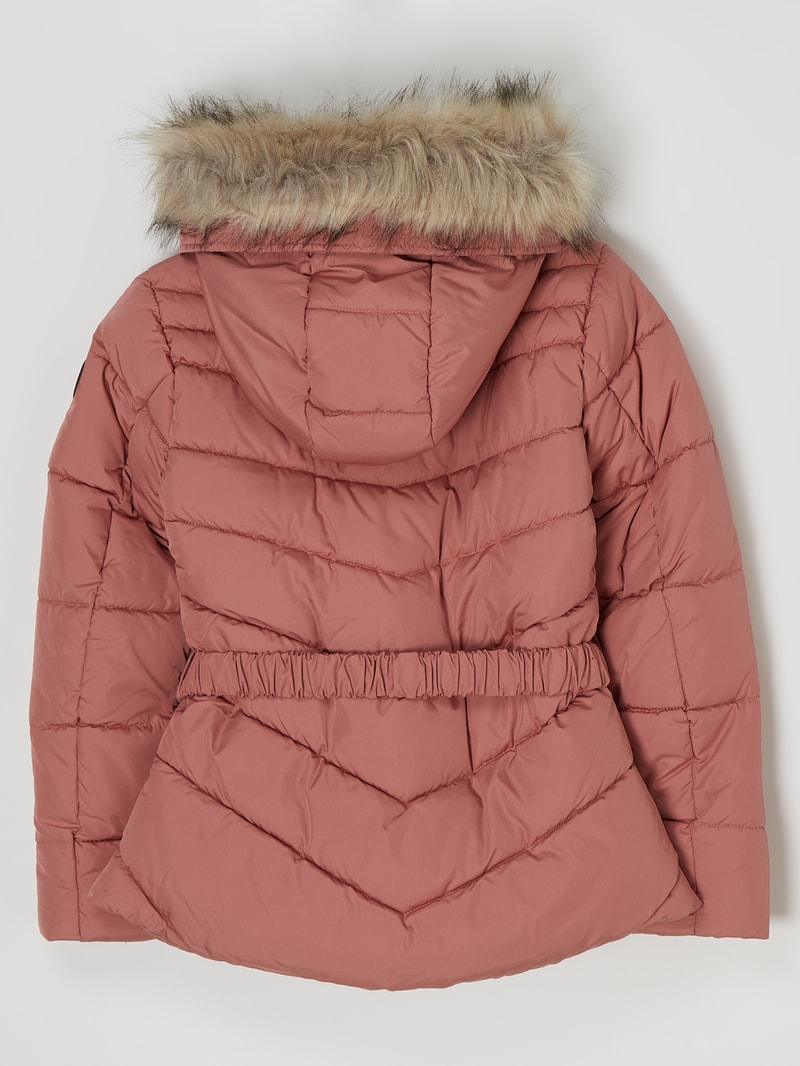 Steppjacke mit Kapuze - wasserabweisend in rosé