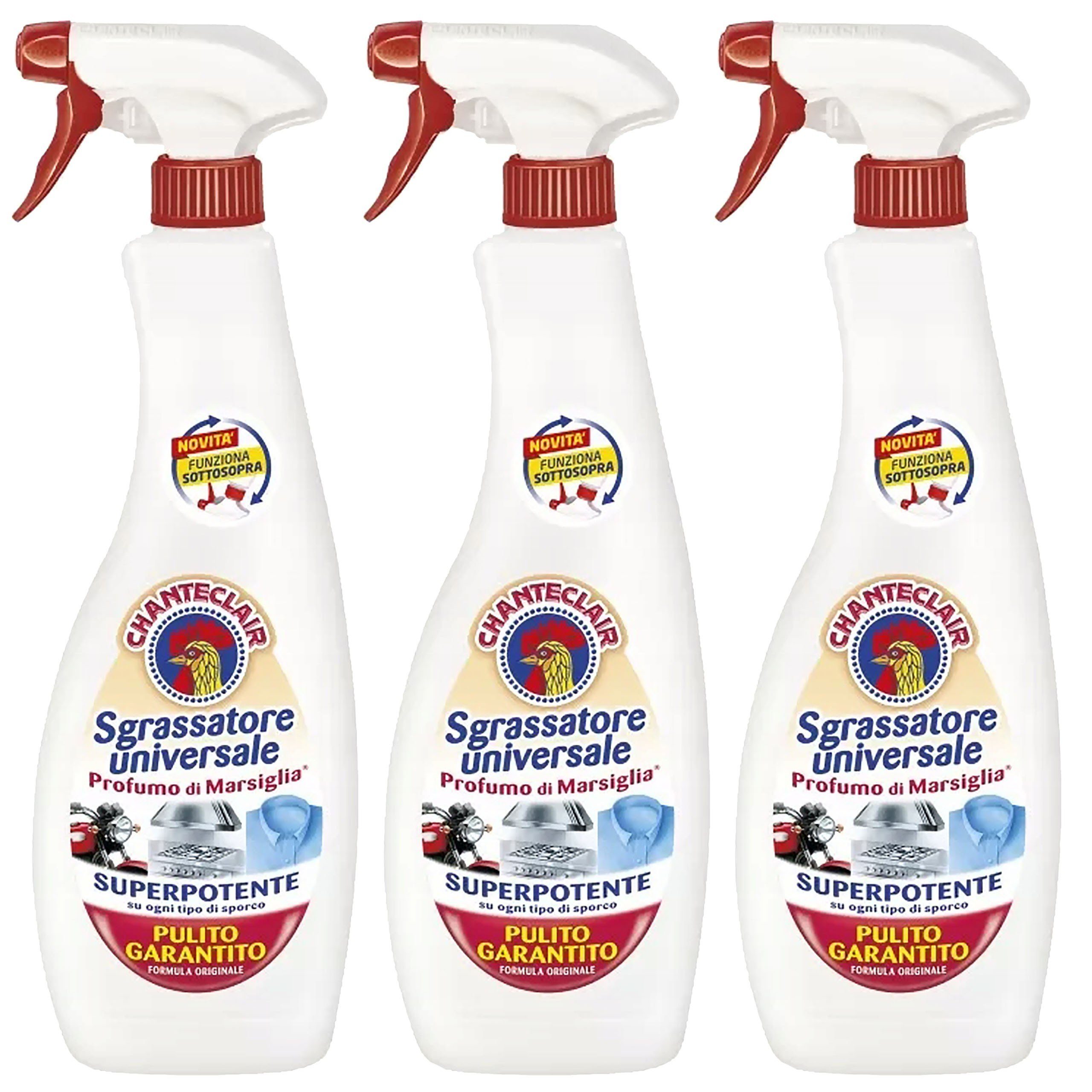 Sarcia.eu Chanteclair Fettlöser Marsiglia 600 ml x3 Küchenreiniger