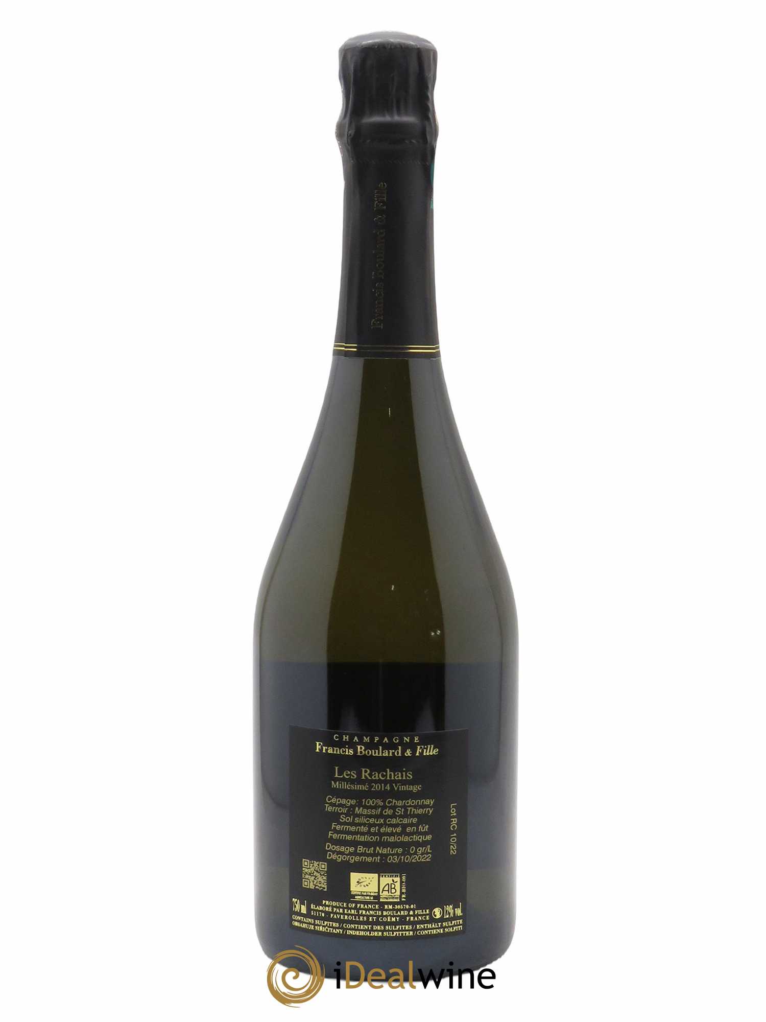 Les Rachais Francis Boulard  2014 - Lot de 1 Bouteille