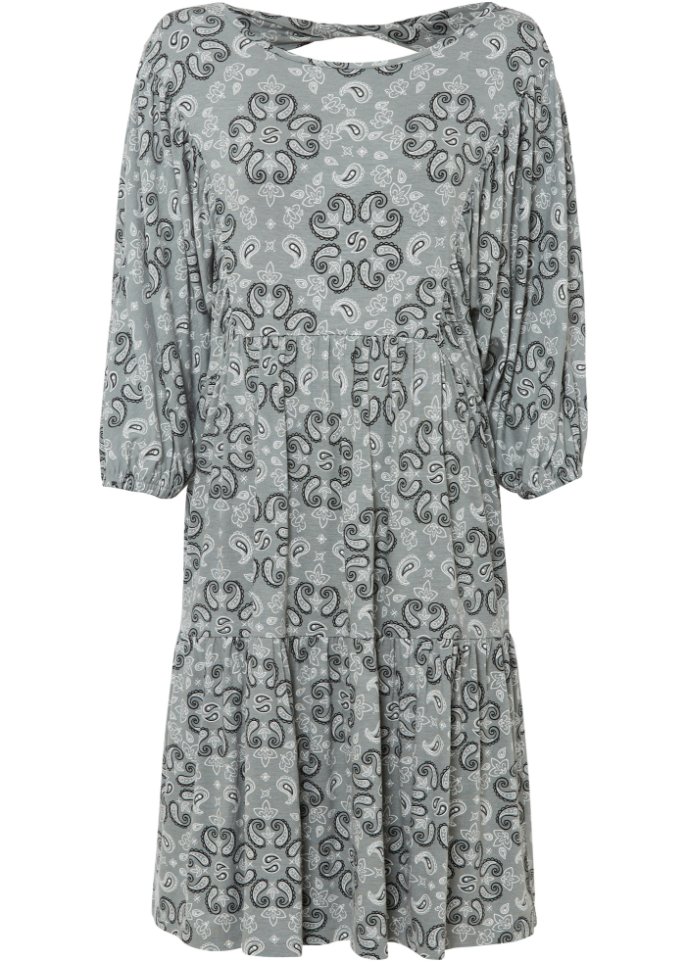 Kleid mit Cut-Out und Fledermausärmeln in nachhaltiger Viskose
