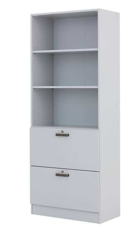 Hammerbacher Regalschrank Future Lichtgrau 800 x 420 x 2.004 mm