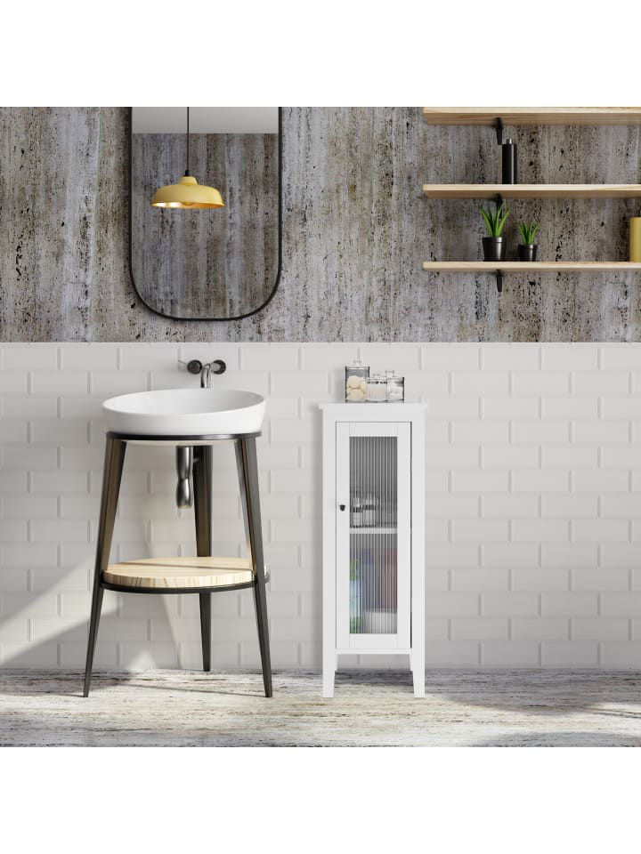 relaxdays Badezimmerschrank in Weiß - (B)30 x (H)81 x (T)33 cm günstig kaufen onesize