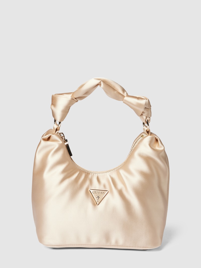 Handtasche mit Label-Details Modell 'VELINA' in gold