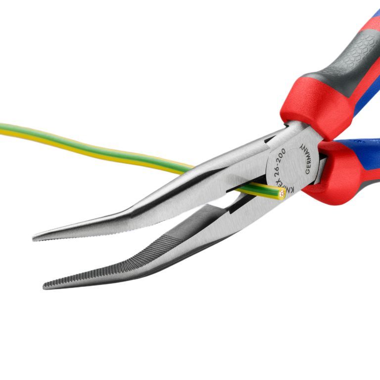 Alicate curvo para telefone Knipex 26 22 200 + cortador lateral 200 mm