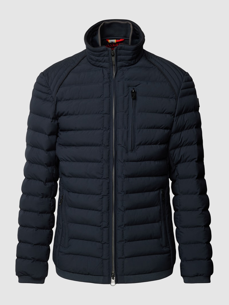 Steppjacke mit Stehkragen Modell 'MOL' in marineblau