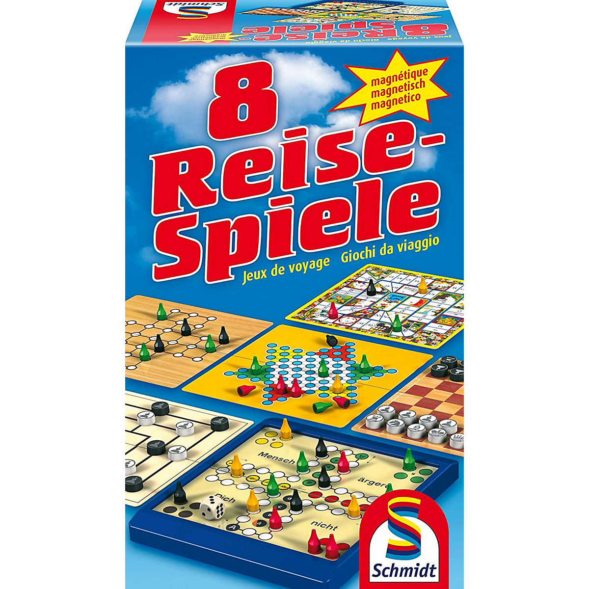 Spielesammlung 8 Reise-Spiele, magnetisch