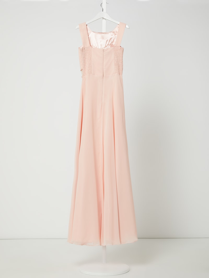 Maxikleid aus Chiffon in apricot