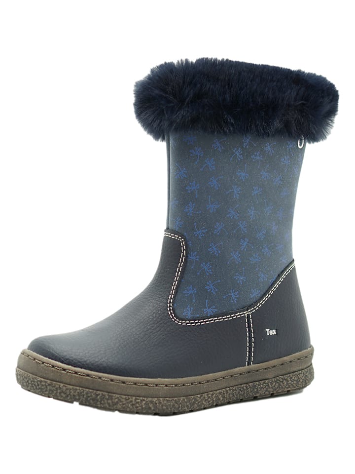 lamino Leder-Boots in Dunkelblau günstig kaufen