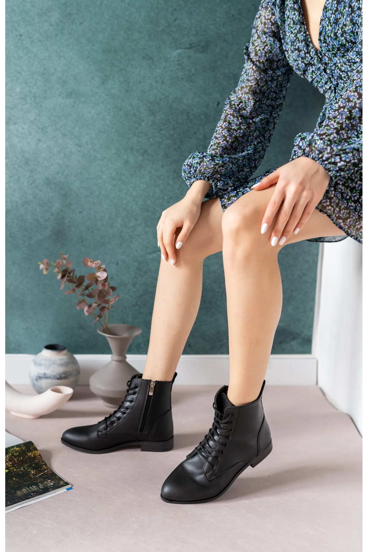 Moda Değirmeni  Schwarze Damenstiefel Bg1011-116-0001