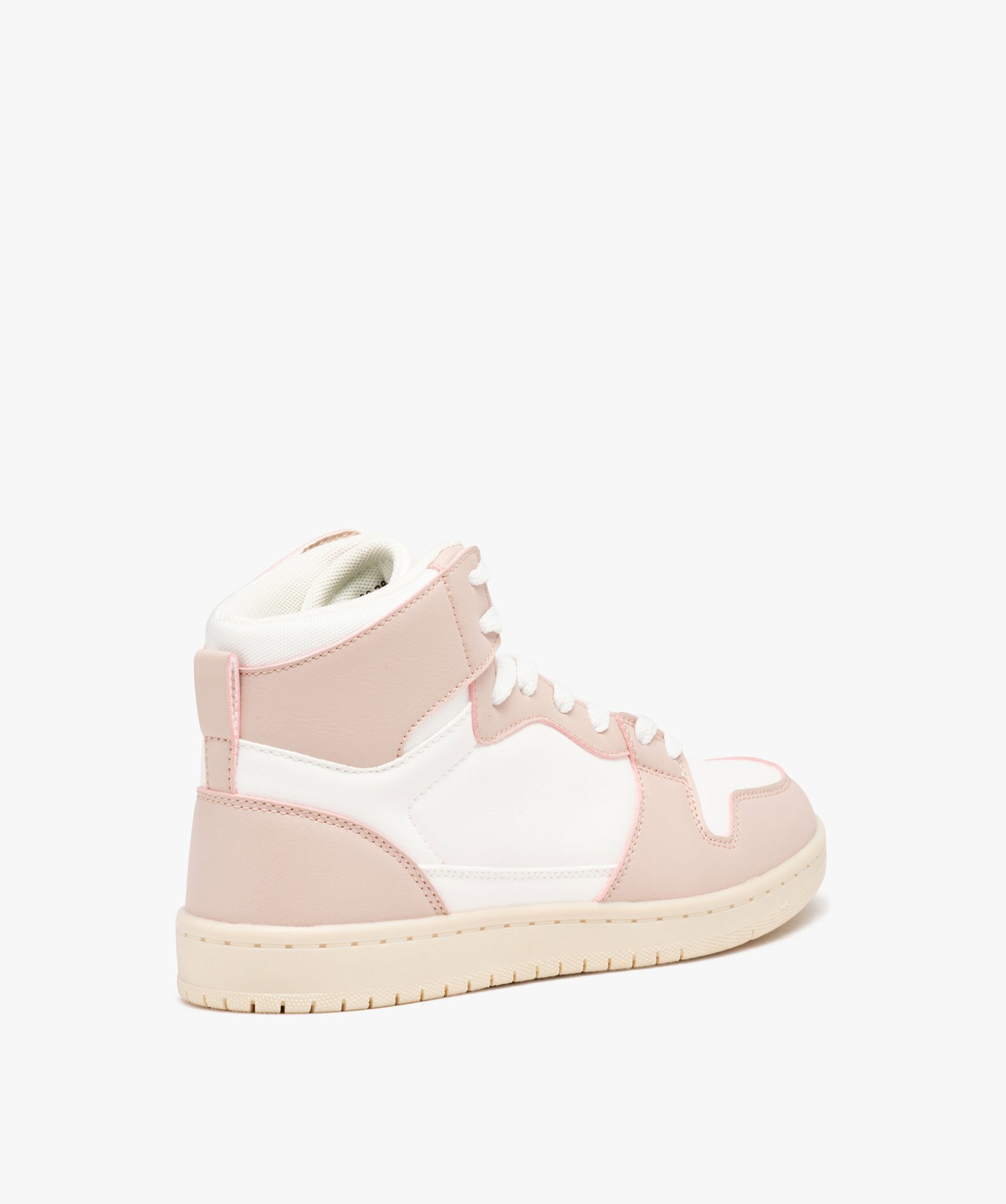 Baskets mid bicolores femme blanc | GEMO