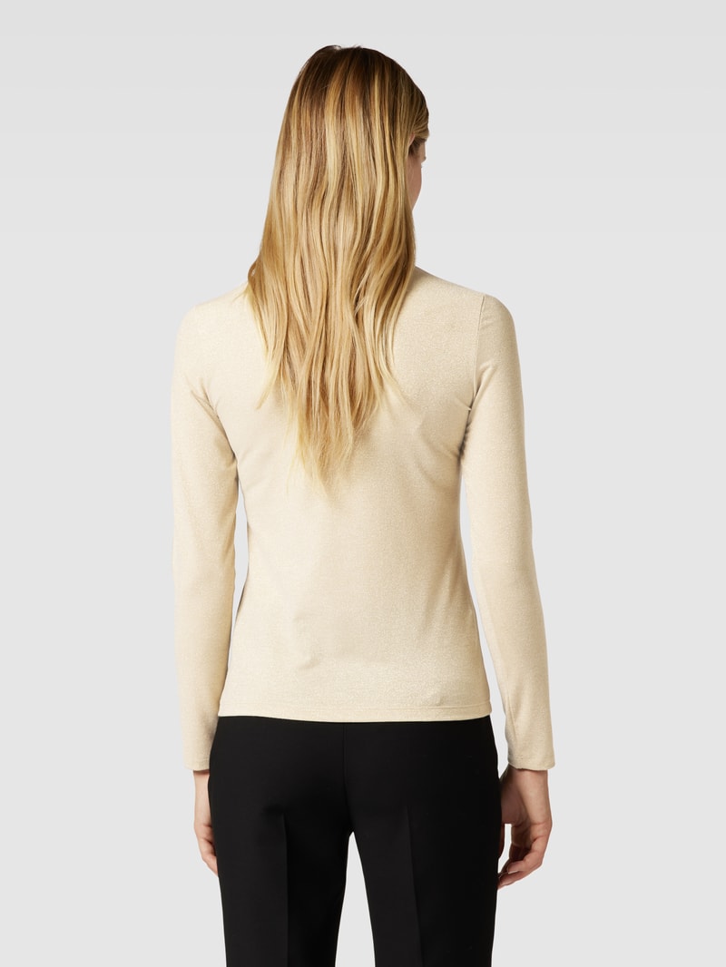 Longsleeve mit Effektgarn in gold