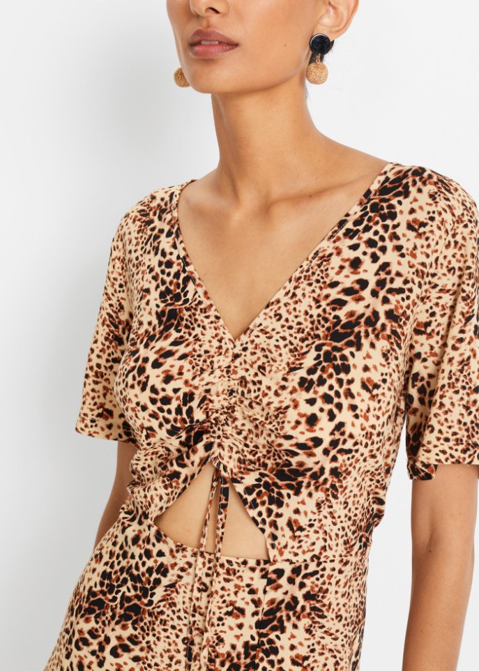 Kleid mit Cut-Out aus nachhaltiger Viskose