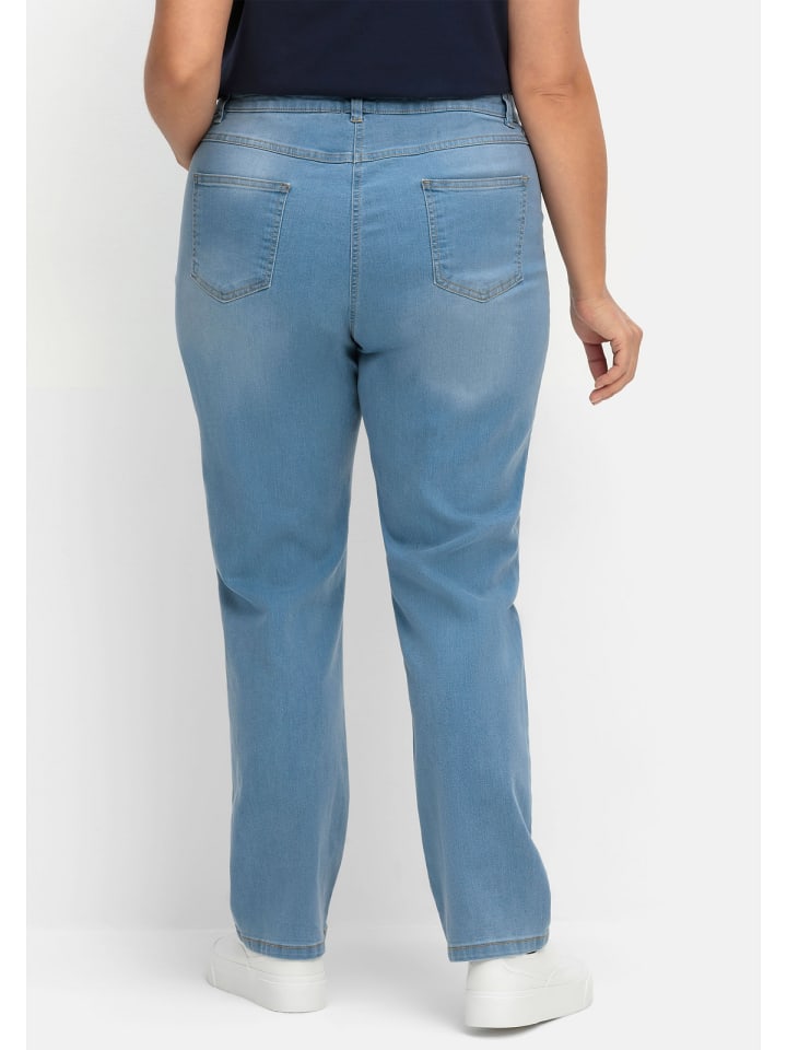 sheego Gerade Jeans in blue Denim günstig kaufen