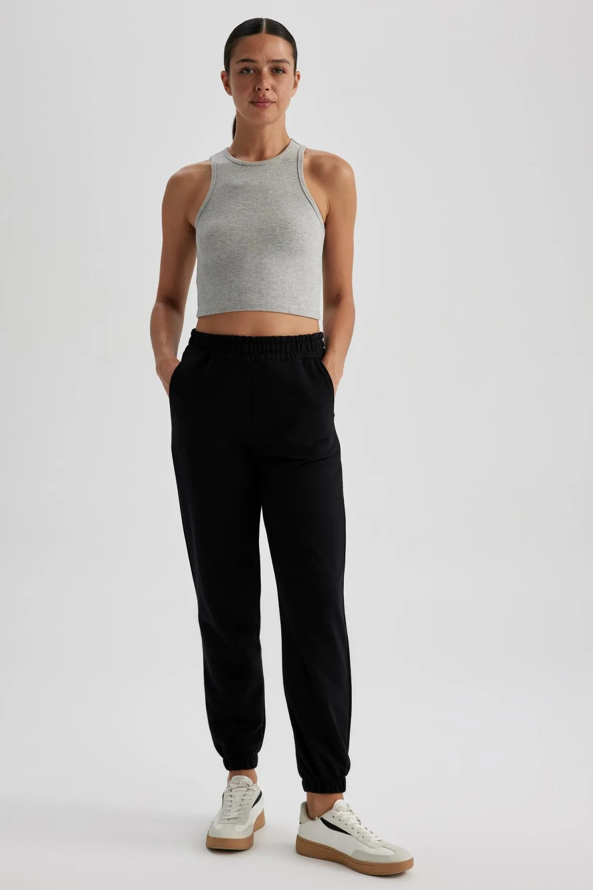 DeFacto  Dünne Jogger-Sweatshirthose mit hoher Taille