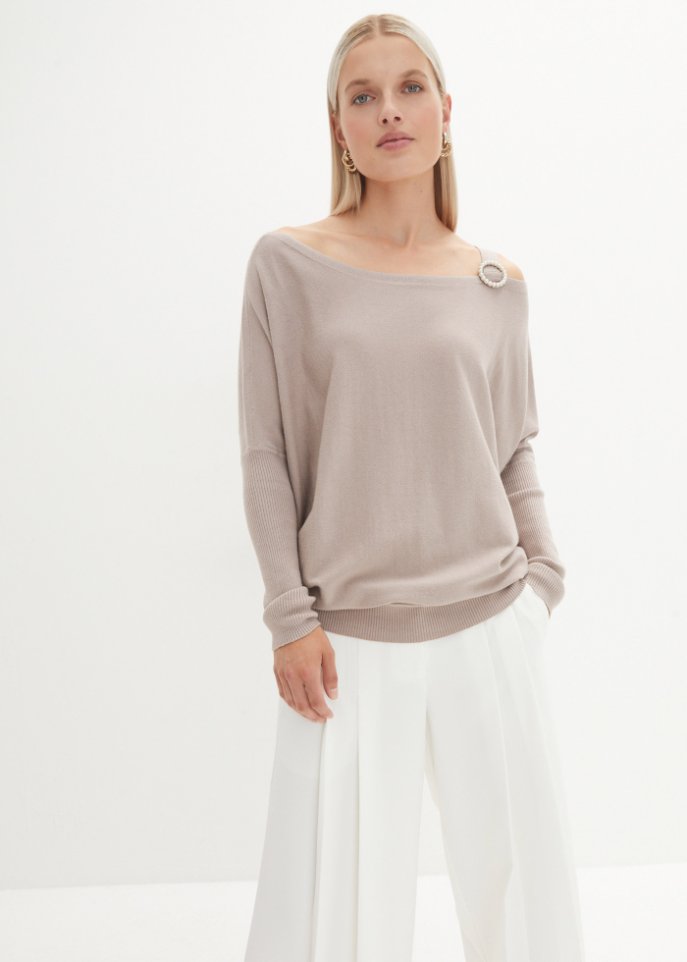 Pullover mit Perlendetail