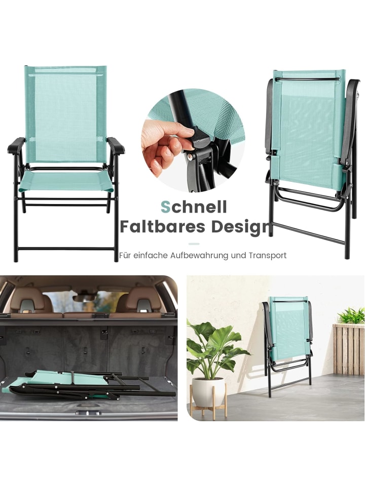 COSTWAY 2er Set Klappstühle in Grün günstig kaufen onesize