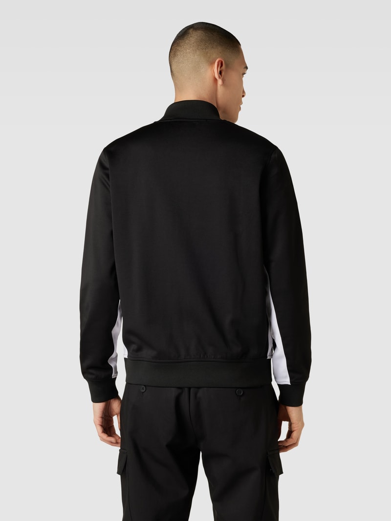 Trainingsjacke mit Stehkragen in schwarz