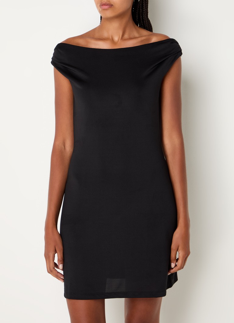 Modström Hima Satin-Minikleid mit schulterfreiem Ausschnitt