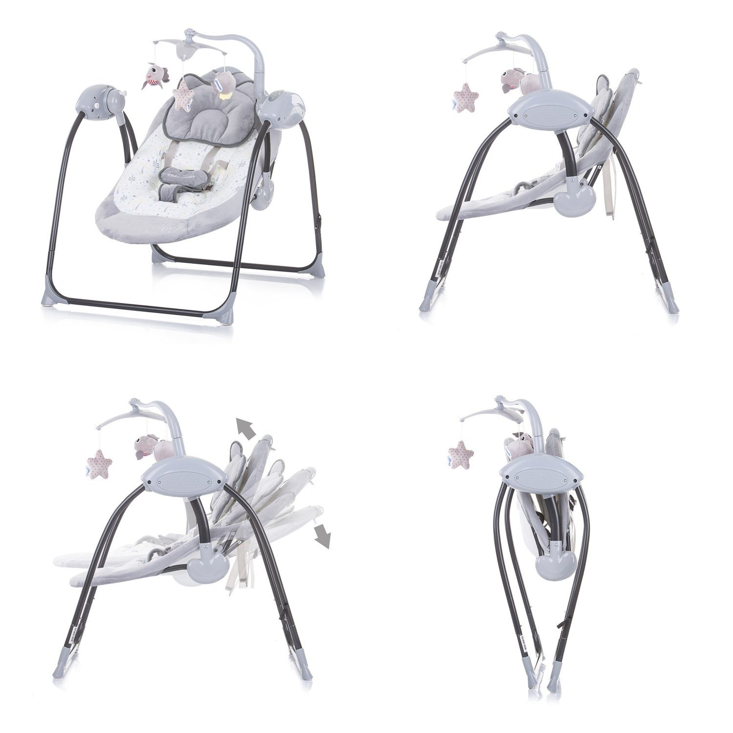Chipolino Babywippe Elektrische Babywippe Hug, Musikfunktion, regulierbare Geschwindigkeit