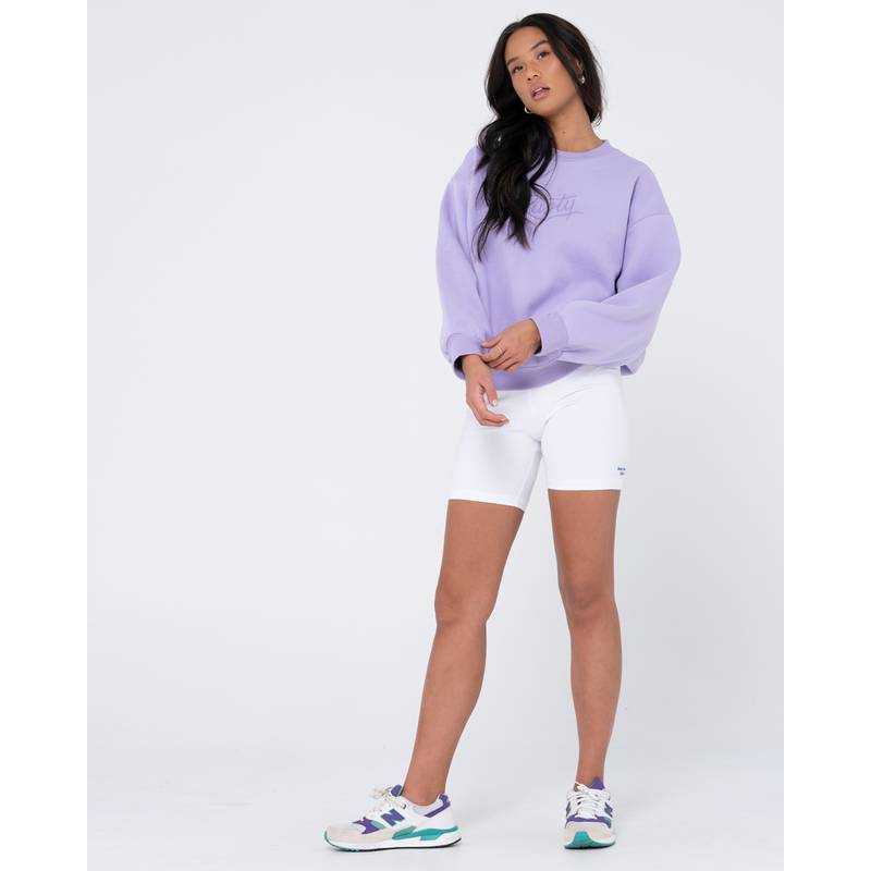 RUSTY RUSTY SCRIPT OVERSIZE CREW NECK FLEECE Rundhalspullover Damen