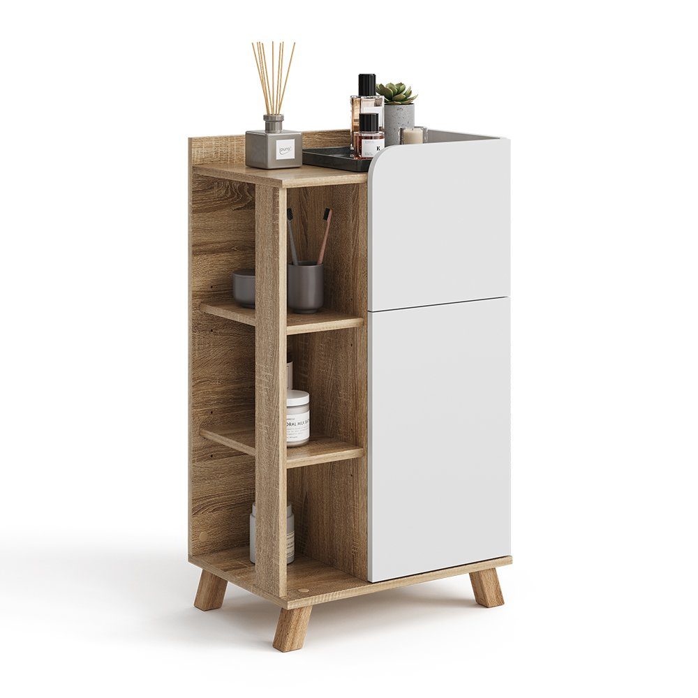 Vicco Badkommode Unterschrank Karen Sonoma Weiß