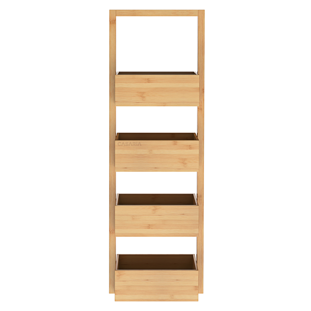 Casaria Badezimmerregal Bambus 4 Fächer 88 x 28 x 16cm braun