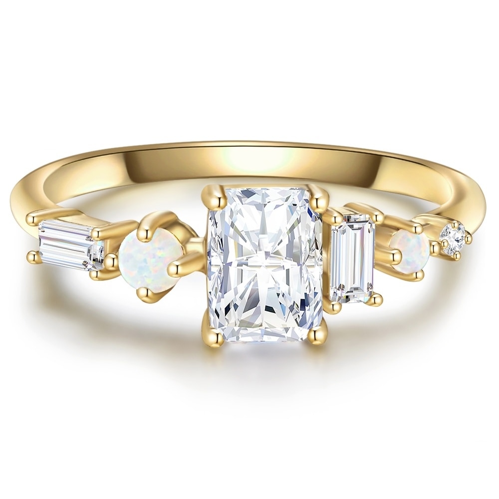 Glanzstücke München Bague en argent Argent sterling Oxyde de zirconium (CZ) en Or jaune Bague