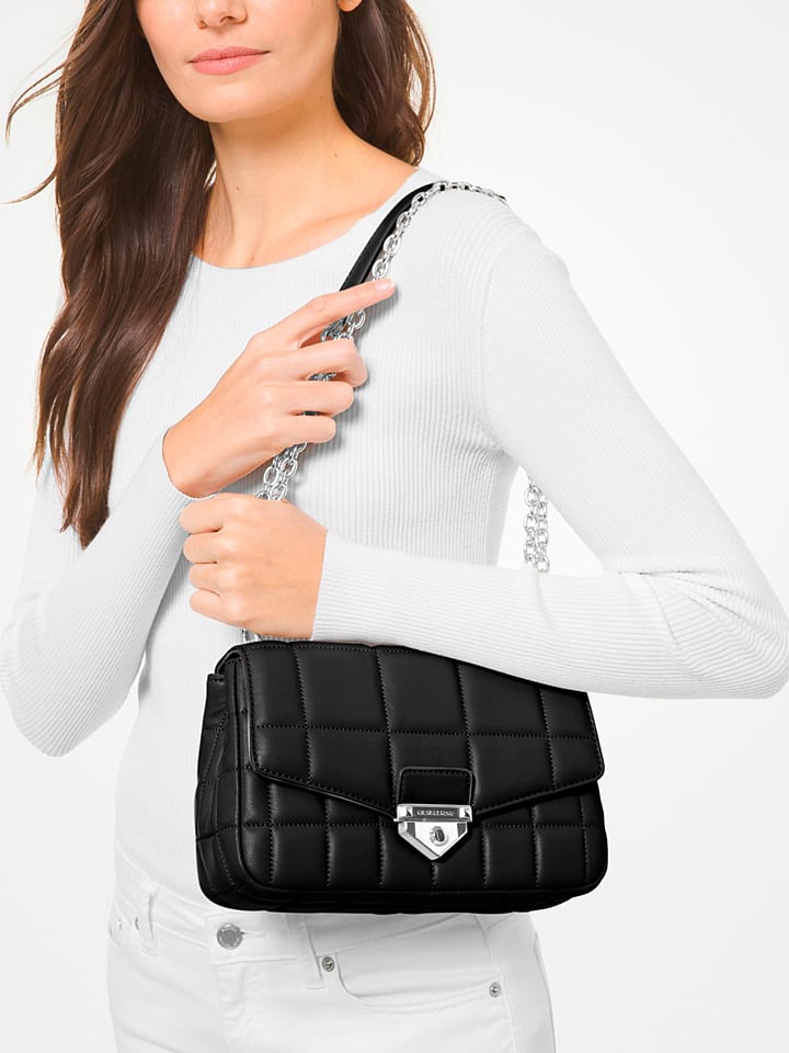 Michael Kors Leder-Umhängetasche in Schwarz - (B)24 x (H)14 x (T)7,5 cm günstig kaufen onesize