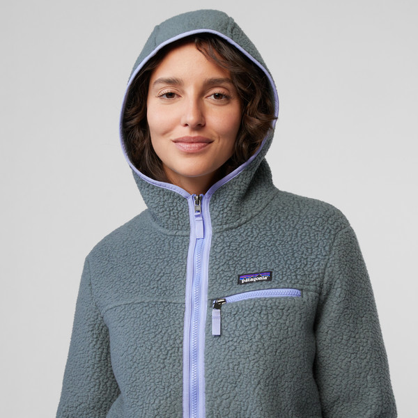 W' S RETRO PILE HOODY Damen - Fleecejacke