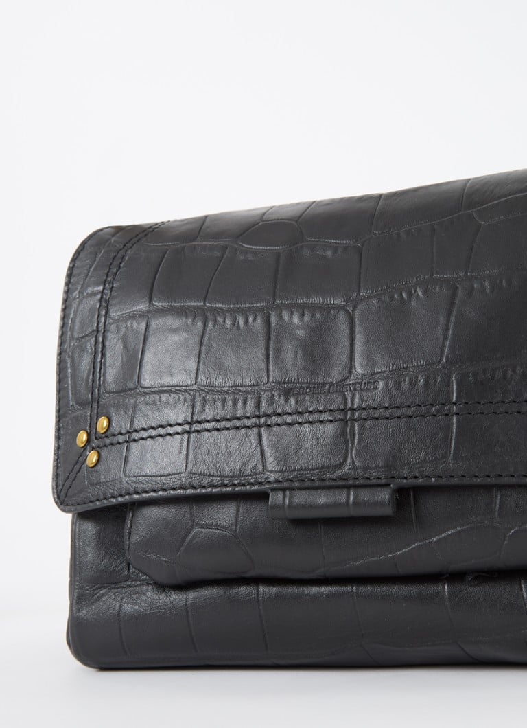Jérôme Dreyfuss Lulu M calfskin crossbody bag with croc texture