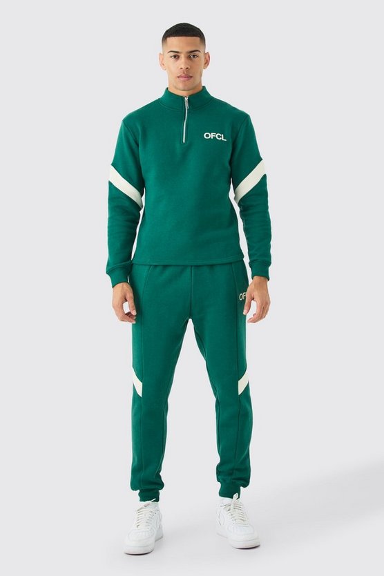 Official Colorblock Trainingsanzug mit Reißverschluss