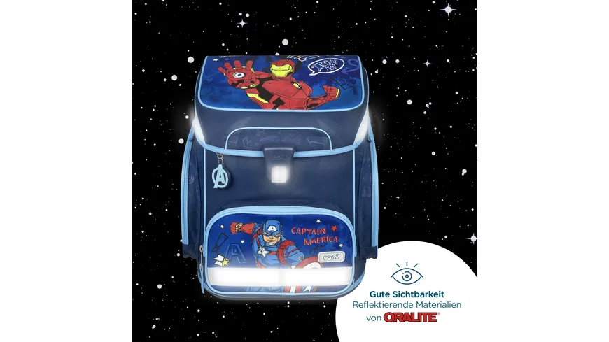 Scooli Avengers EasyFit Schulranzen-Set 5teilig