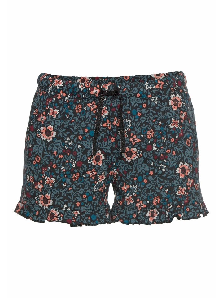 s.Oliver Schlafshorts in petrol-geblümt günstig kaufen 32/34