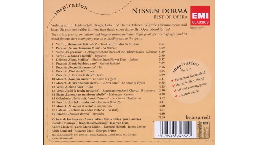 Nessun Dorma-Best Of Opera Inspiration Series