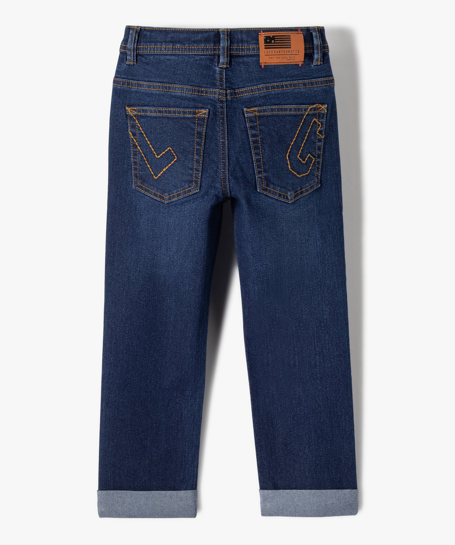 Jean Regular avec revers cousus Garçon - LuluCastagnette bleu | GEMO