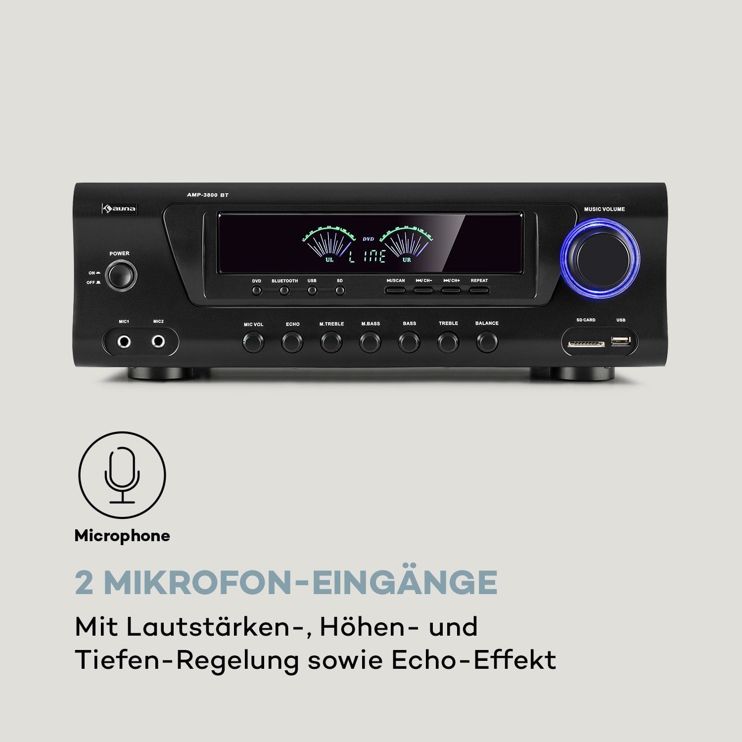 Auna AMP-3800 BT Audioverstärker