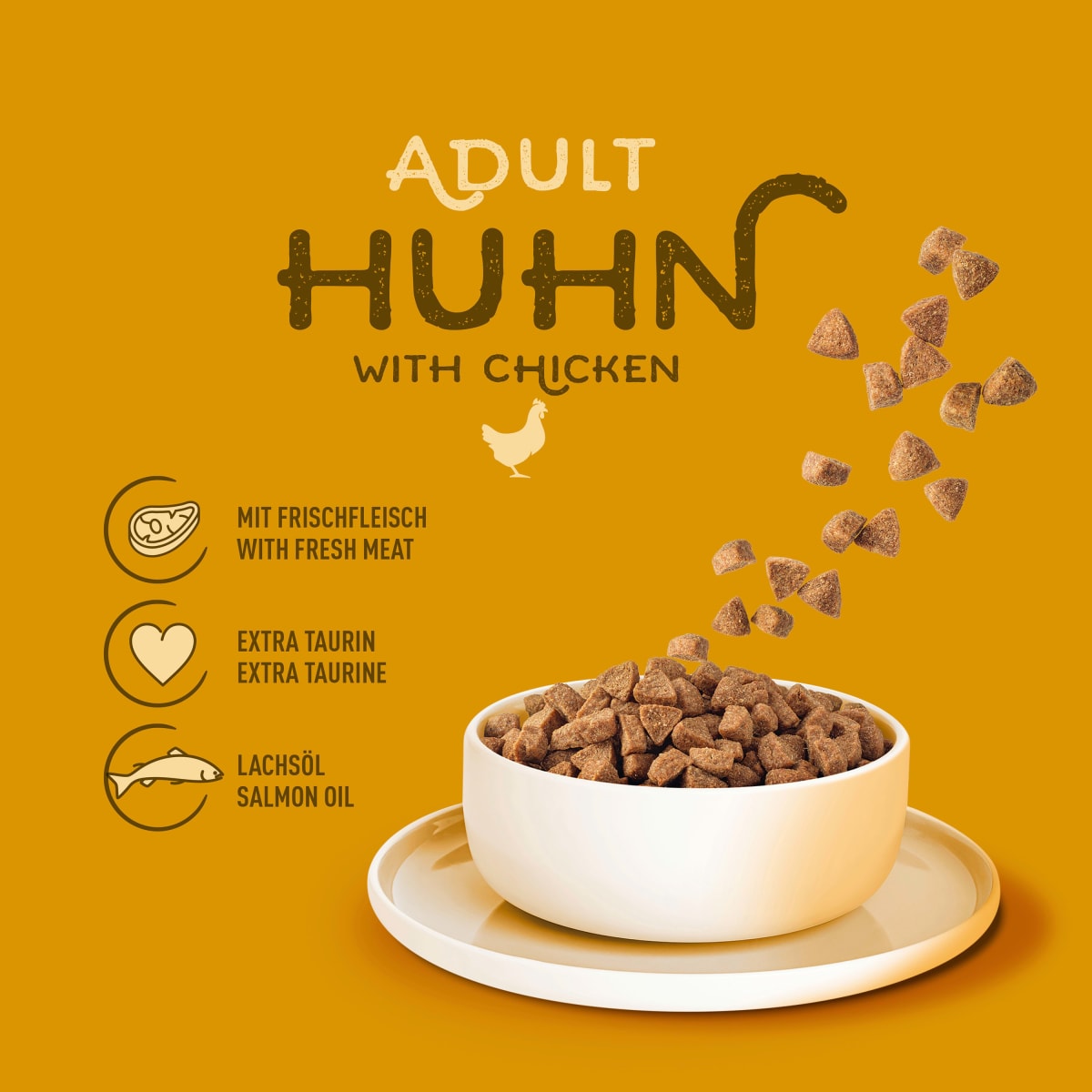 Trockenfutter Katze mit Huhn, Adult, 3 kg