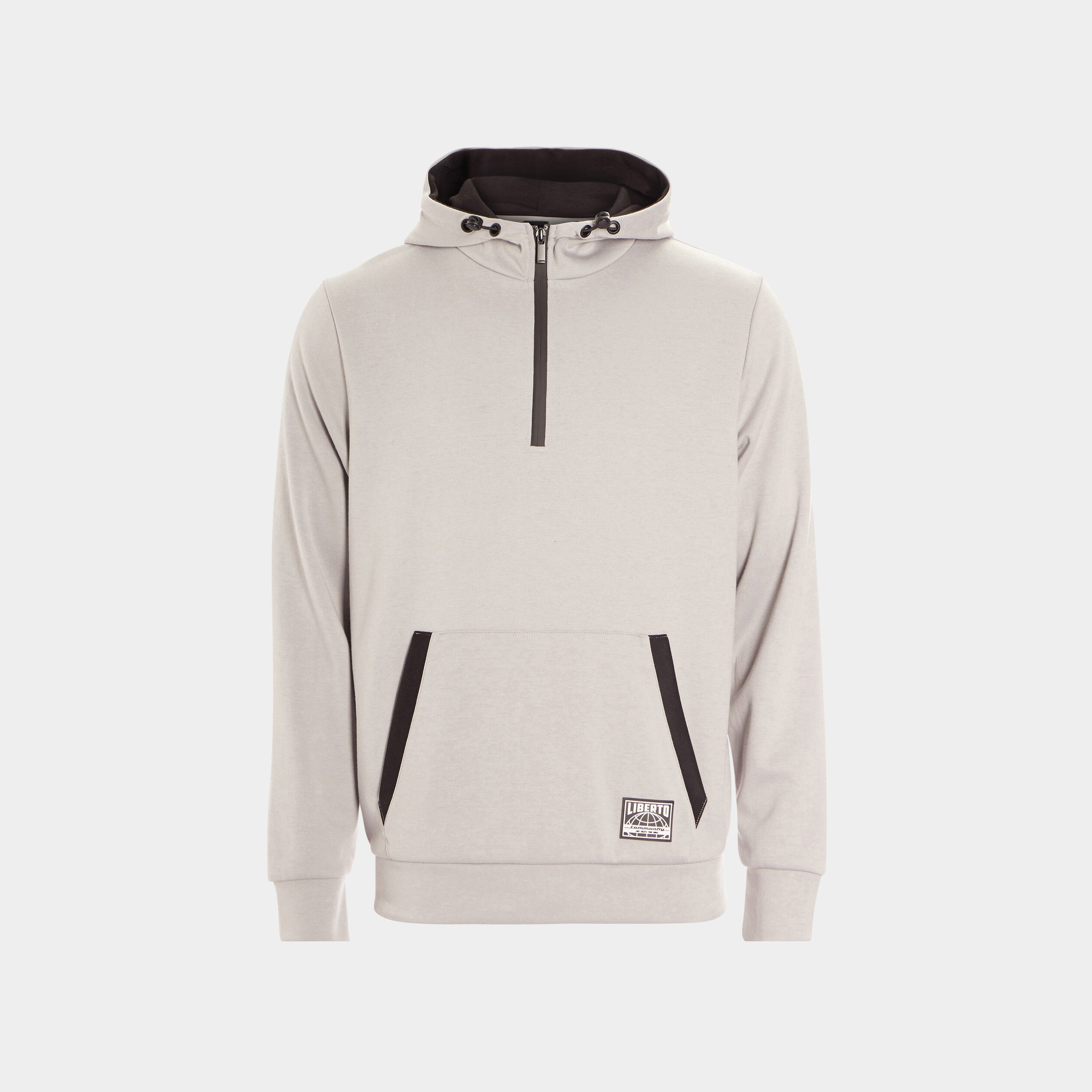 Sweat à capuche hoodie Liberto gris clair homme | La Halle