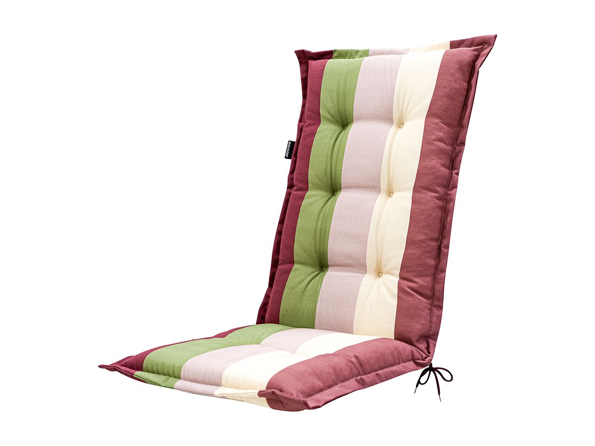Madison Vivero Bordeaux 123 x 50 Gartenstuhlkissen mit hoher Rückenlehne