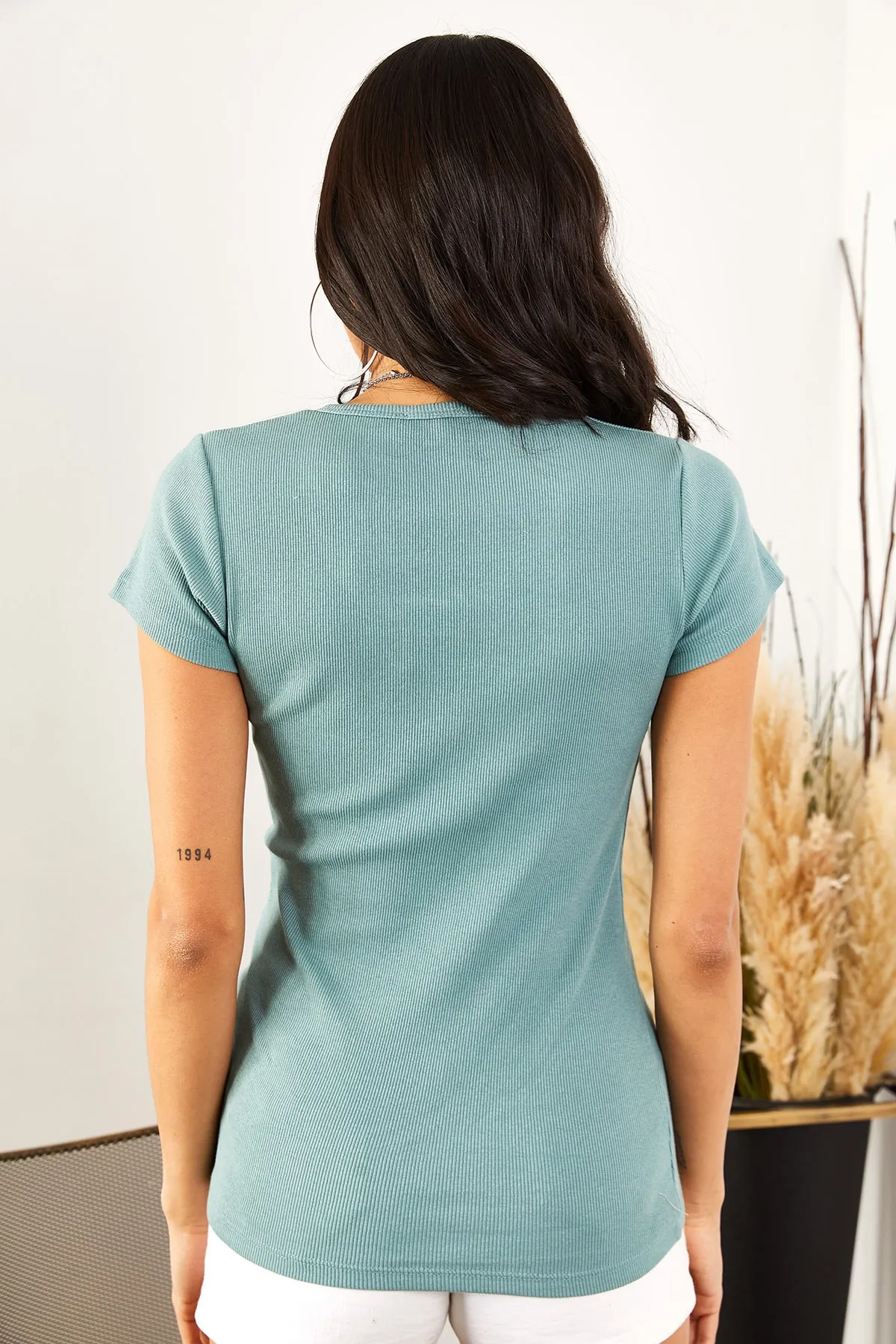Olalook  Aquagrüne Camisole-Bluse zum Anstecken für Damen