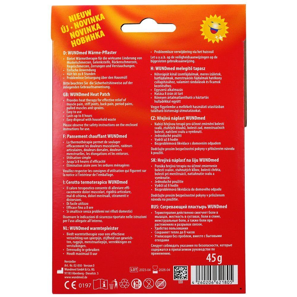 Wundmed Wärmepflaster WUNDmed Wärmepflaster 9,5x13 cm hypoallergen Wärme-Pflaster
