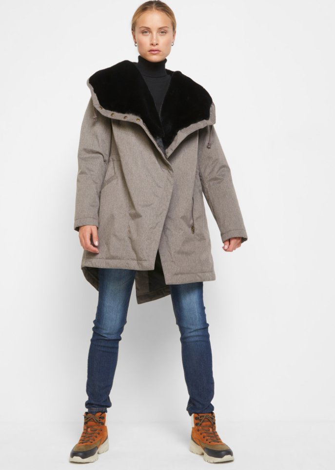 Funktions-Parka mit Teddyfleece