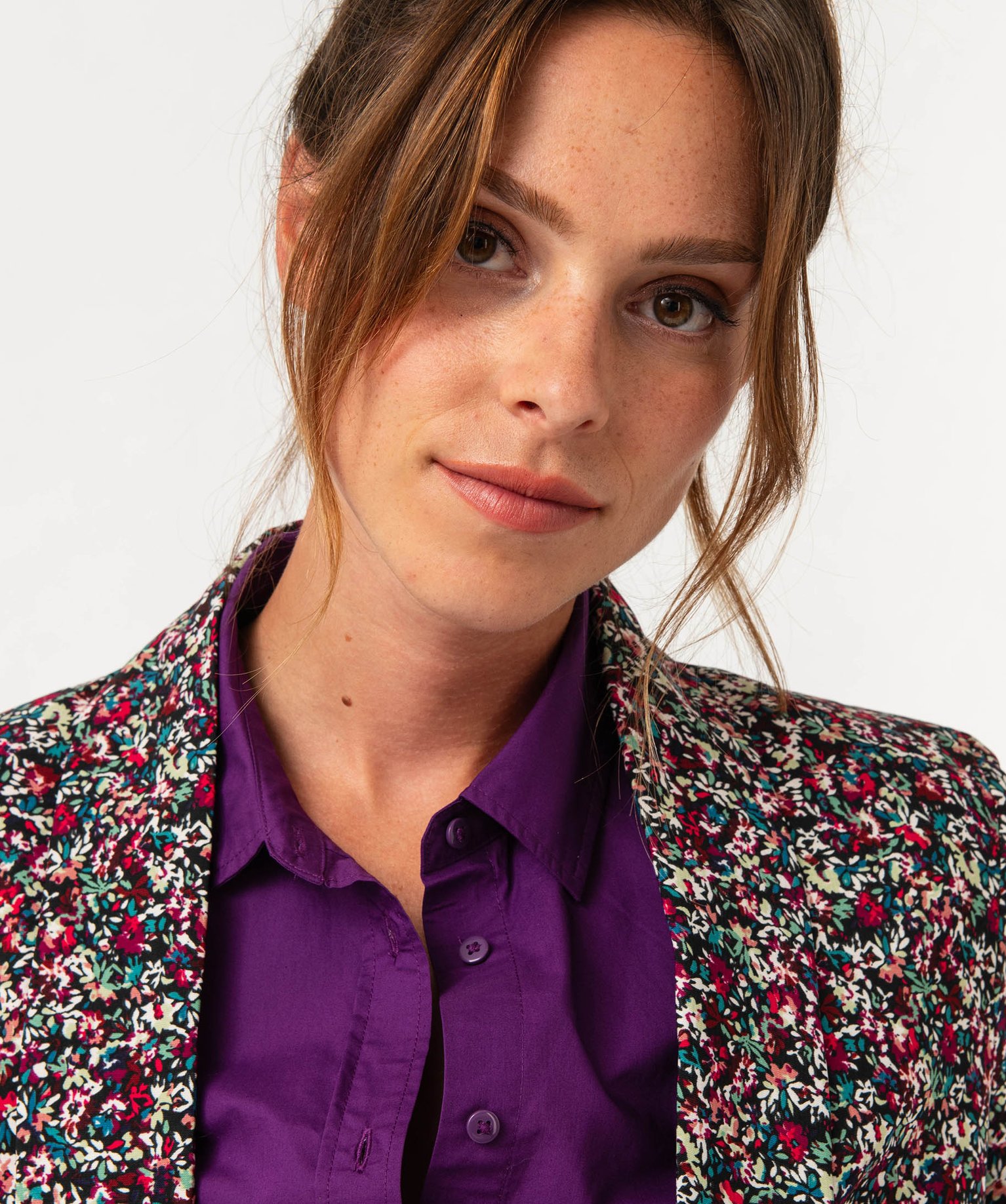 Veste à manches froncées femme imprime | GEMO