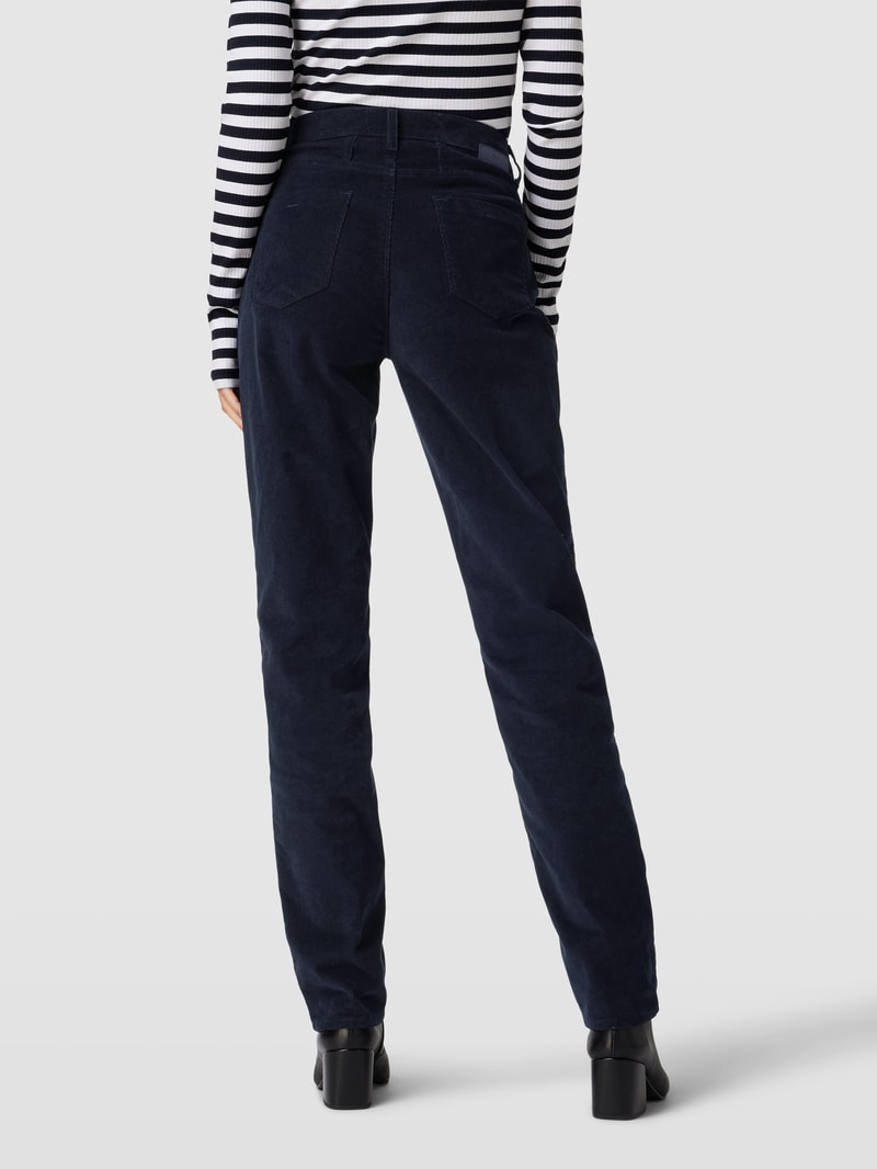 Cordhose mit seitlichen Eingrifftaschen in marineblau