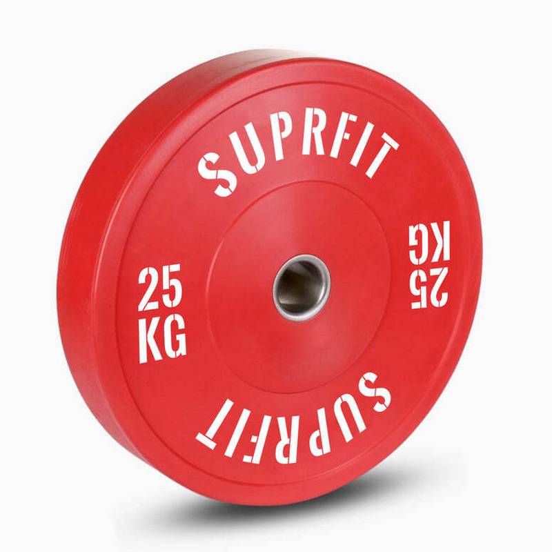 SUPRFIT Bumper Plates Colored White Logo (Paar) Hantelscheiben